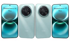 3D Huawei Nova 15 Max Flying Blue model