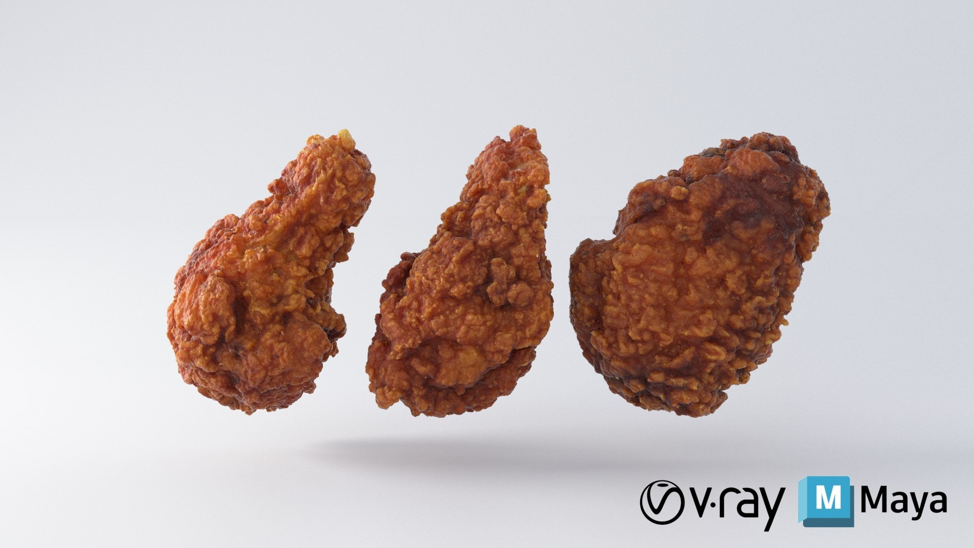Realistic Chicken Fries 3D model https://p.turbosquid.com/ts-thumb/6r/U4JEf0/c7/chicken_fry_collection_conv_09_maya_vray/jpg/1746168517/1920x1080/fit_q87/815c8cf076e91d03ca220c0b078951ad93ef8ee8/chicken_fry_collection_conv_09_maya_vray.jpg