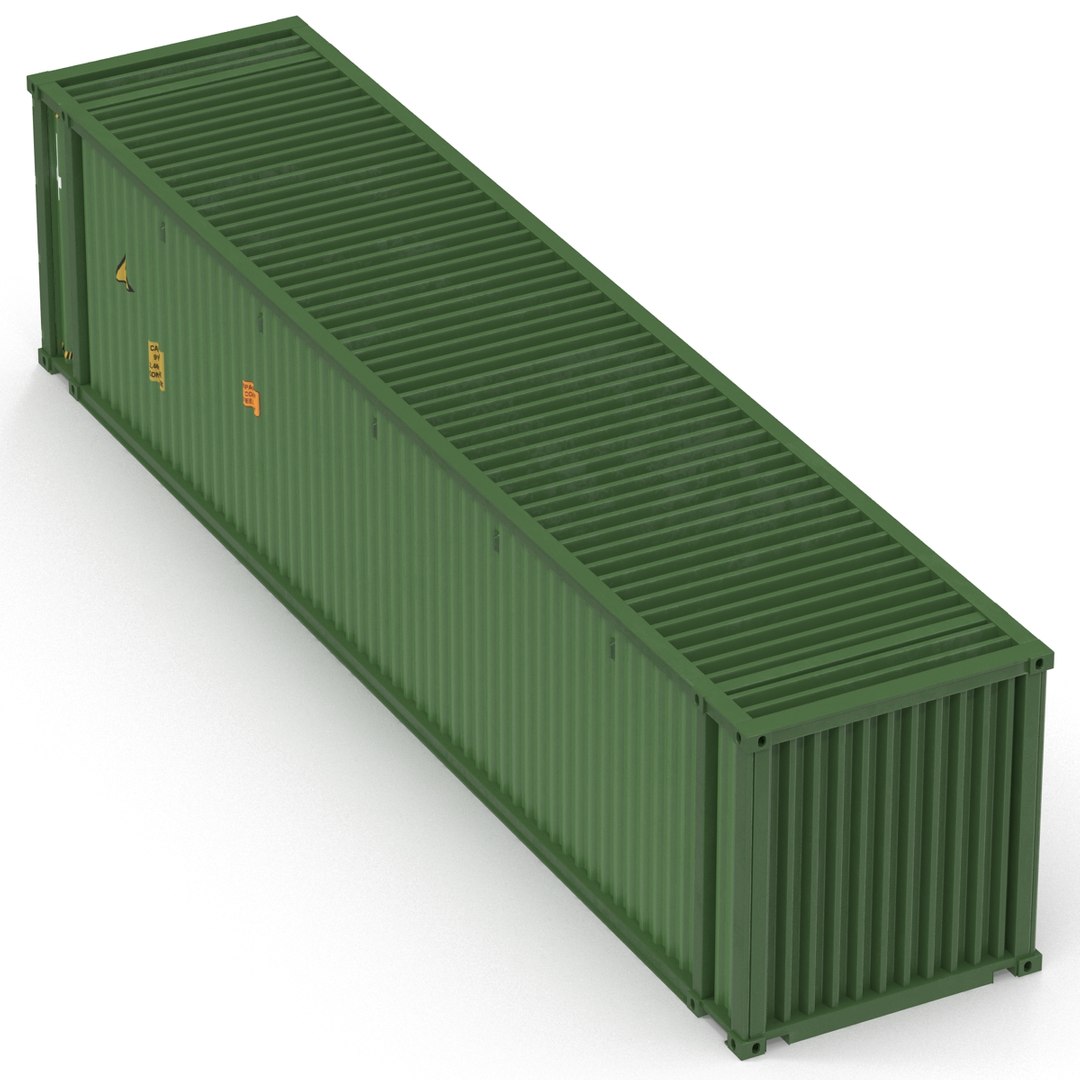 3d Model 45 Ft Cube Container