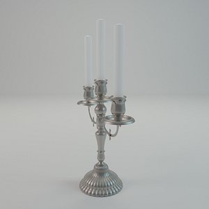 vintage candle holder 3d c4d