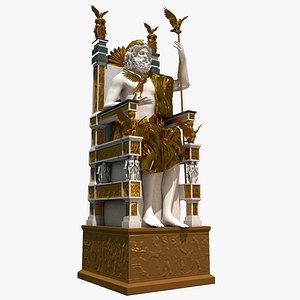 3D Zeus Statue Olympia