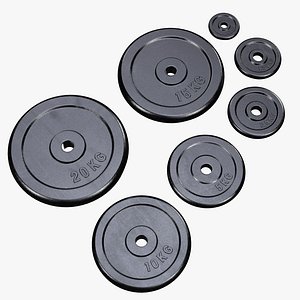 Barbell weight plate set