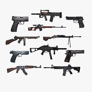 AAA Gameready Weapon pack (11 weapons)