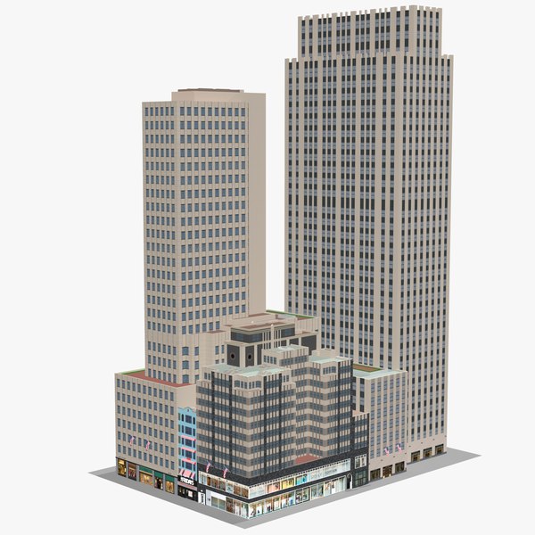 modelo 3d Rockefeller Center (Hanover, Time-Life & Swiss Building ...
