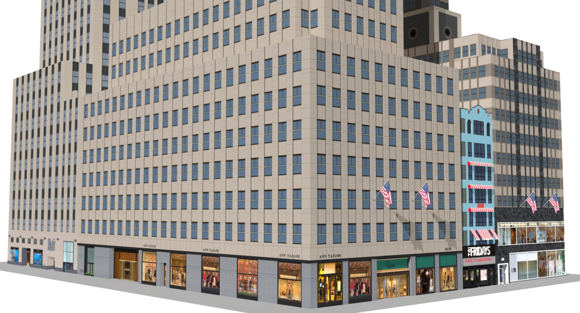 Rockefeller Center Hanover Time-life 3D - TurboSquid 1233103