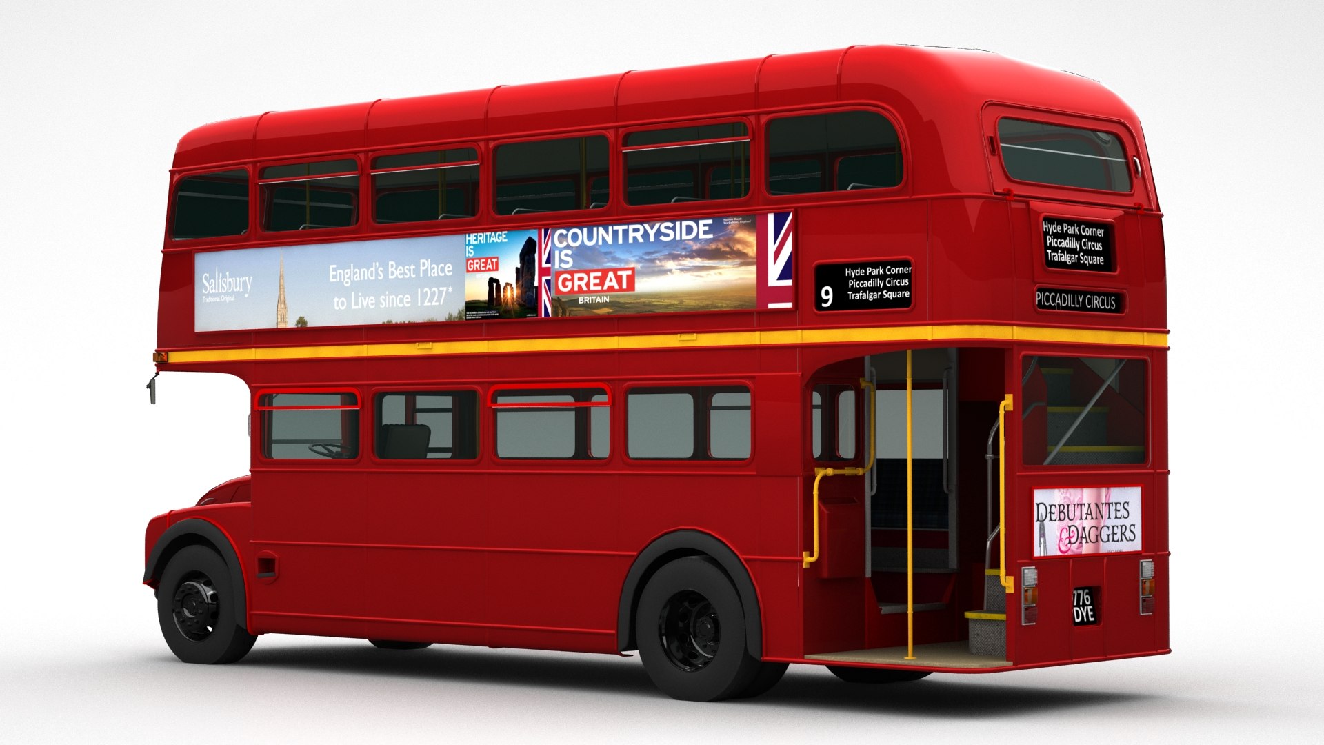 London Double Decker Bus model - TurboSquid 2010491