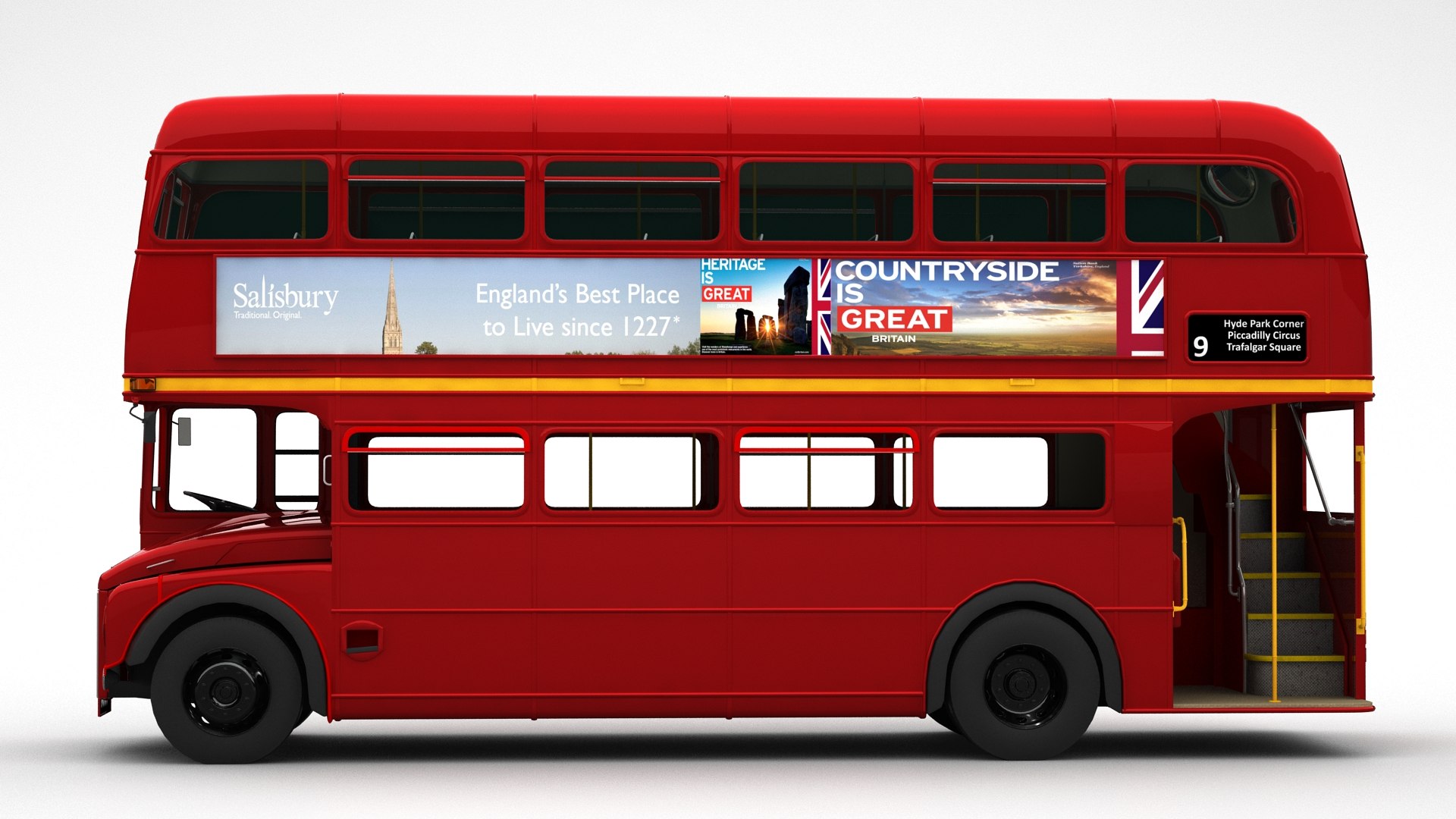 London Double Decker Bus model - TurboSquid 2010491