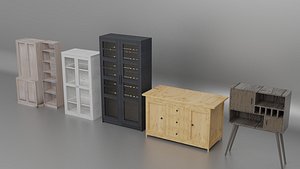 3D 5 cabinets
