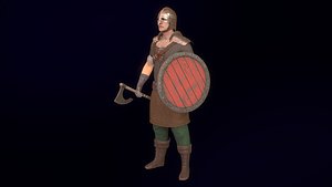 3D model warrior character