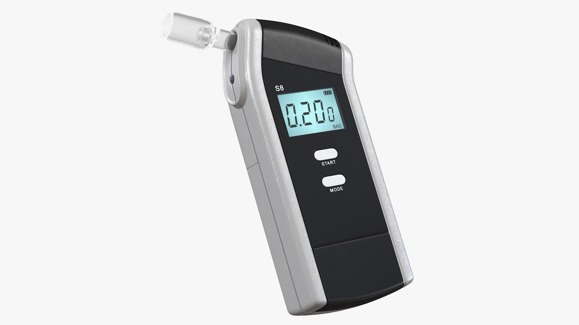Digital Portable Breathalyzer 3D model preview