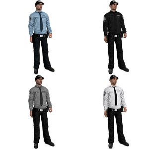 3d rigged security model
