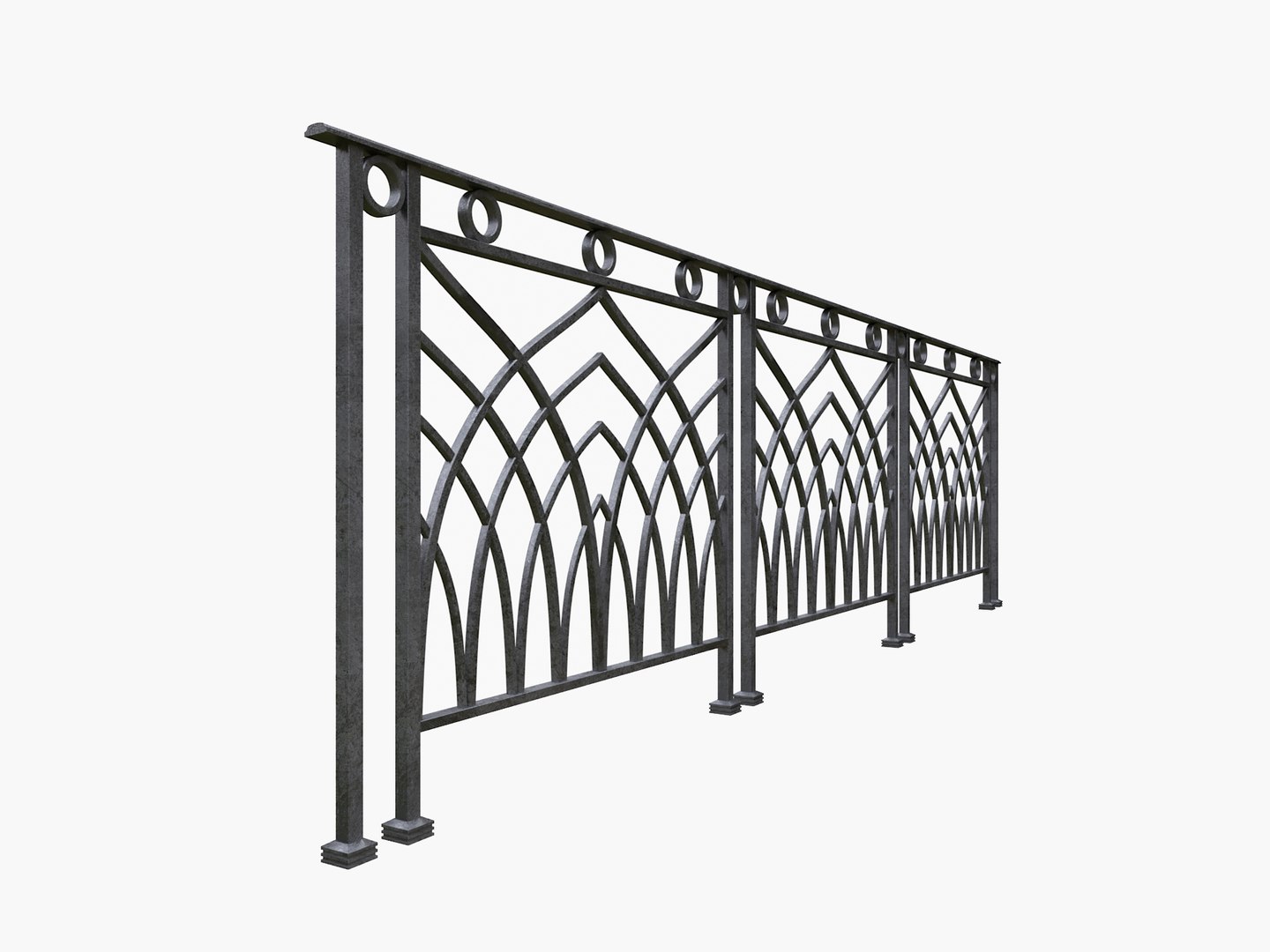 3D Railing Iron - TurboSquid 1623657