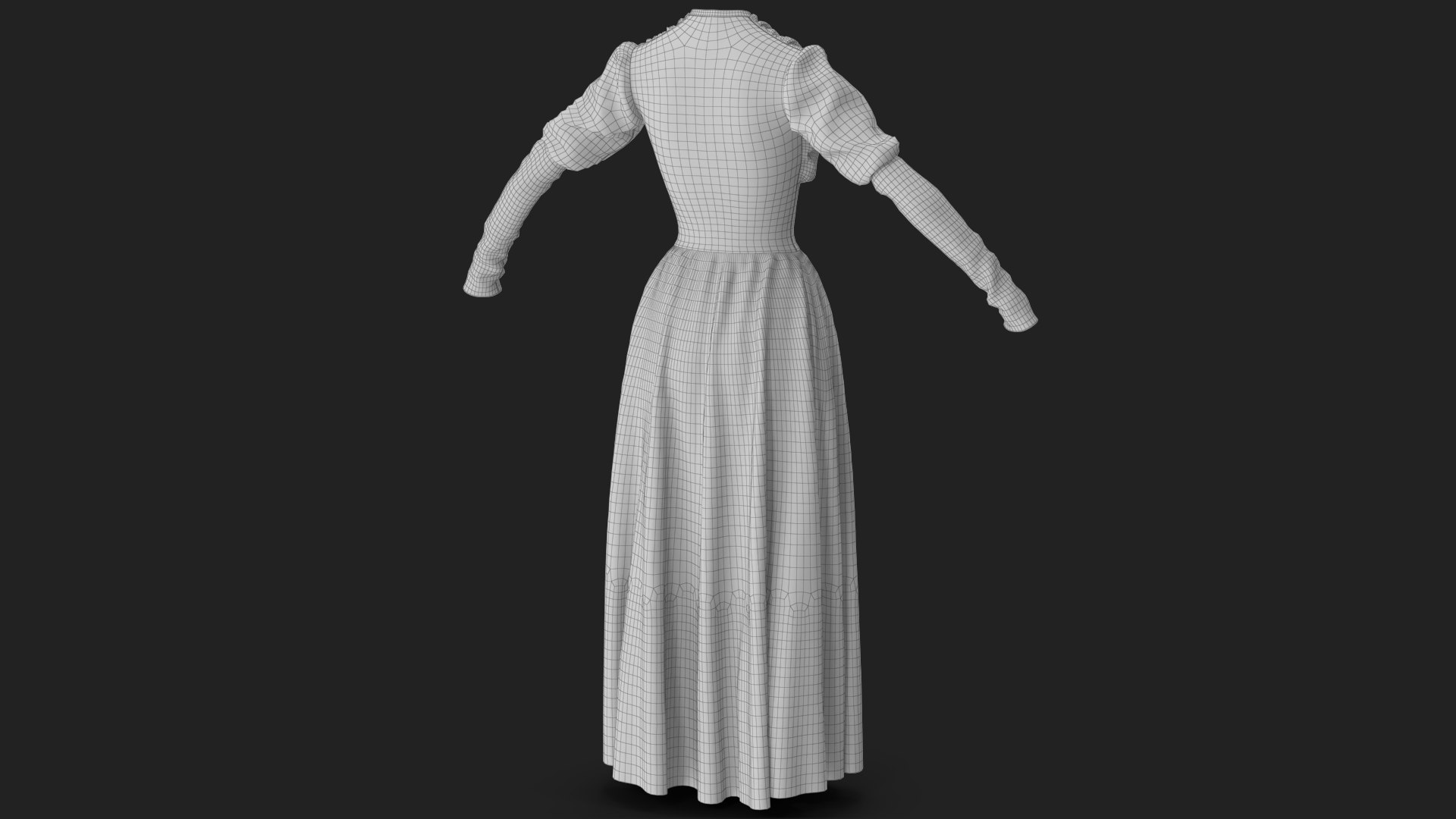 Dress 3D model https://p.turbosquid.com/ts-thumb/6r/zvYbwS/JU/wireframe_04/jpg/1693289907/1920x1080/fit_q87/271b8c590adaa7dd3c9e393ae0ed99432de411b1/wireframe_04.jpg