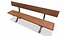 Ancien banc d'extérieur 01 Low-poly PBR