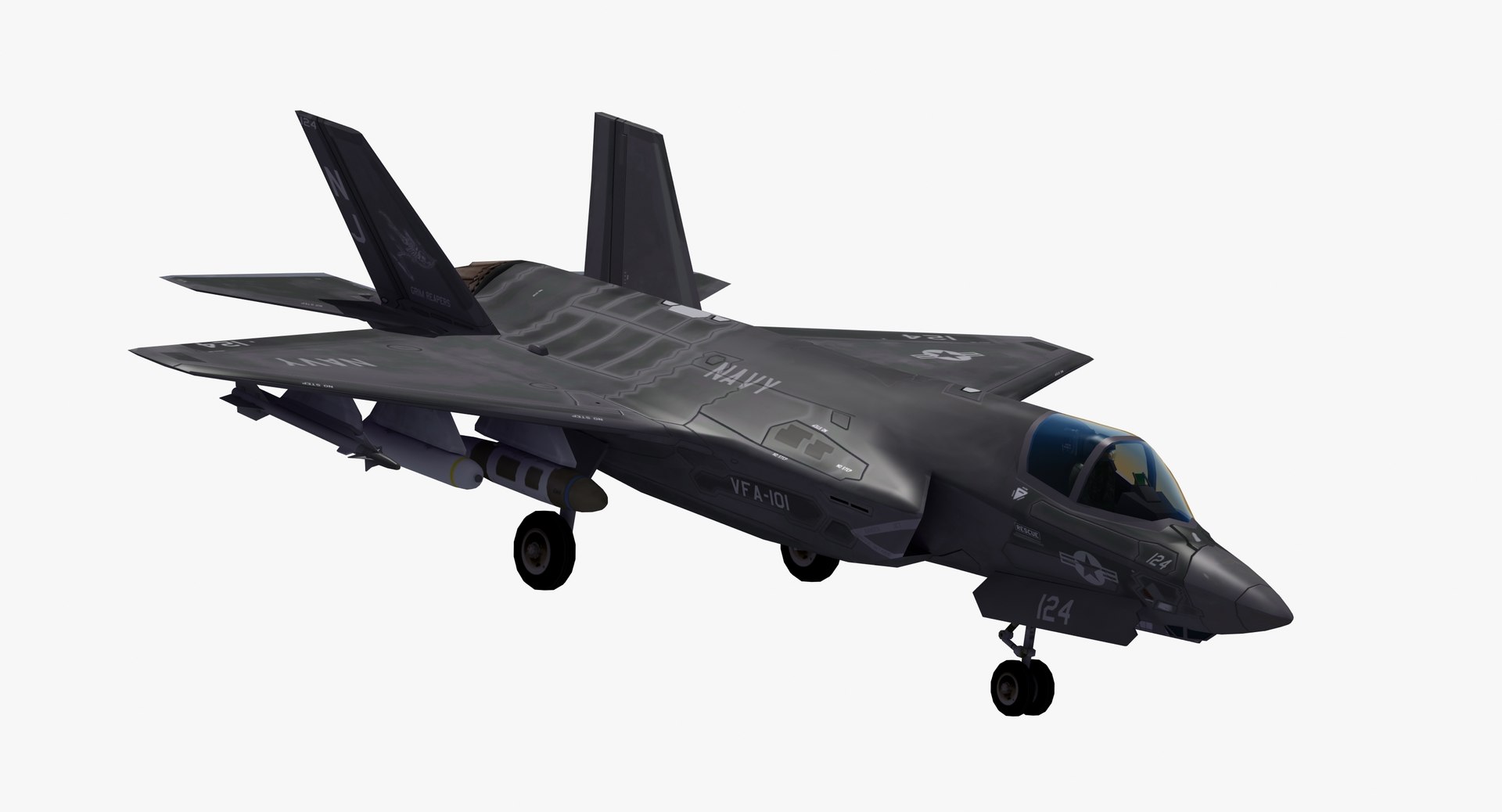 3D f-35c lightning strike fighter model https://p.turbosquid.com/ts-thumb/6s/1tnYow/0OhvcSVz/f35c_white_0000/jpg/1504285792/1920x1080/fit_q87/03ada55a2e7e311625f5829a1df3daa508bfebc7/f35c_white_0000.jpg