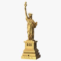 Golden Statue of Liberty Statuette