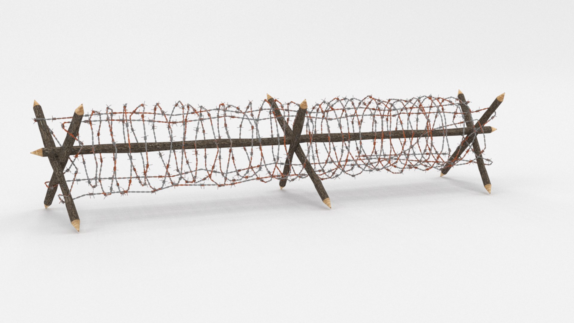 3D Model Barbed Wire Obstacle TurboSquid 1155056
