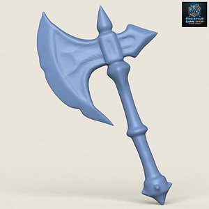 Small Warrior Axe Print Ready 3D Model 3D