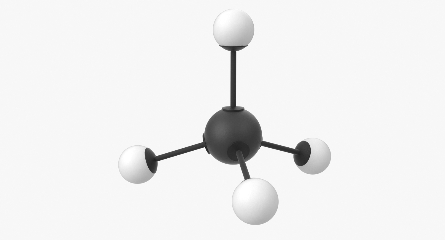 Methane molecule 3D model - TurboSquid 1416058