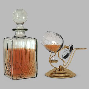 3d crystal decanter cognac warmer