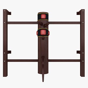 wooden dummy kung fu 3d obj