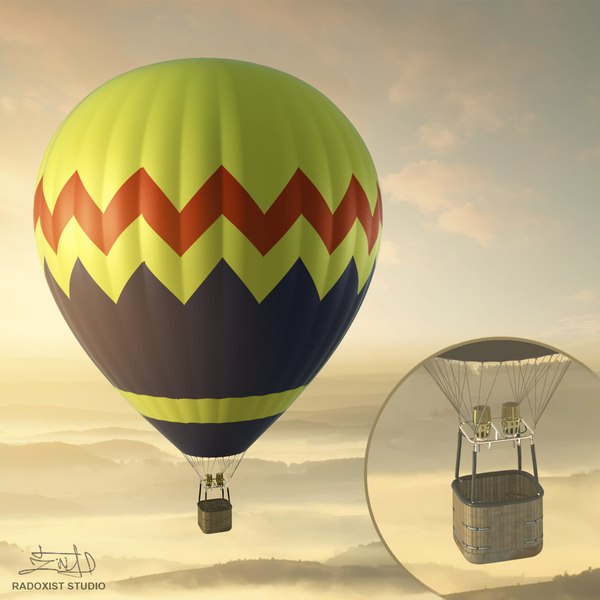 air balloon resolution - 3d max