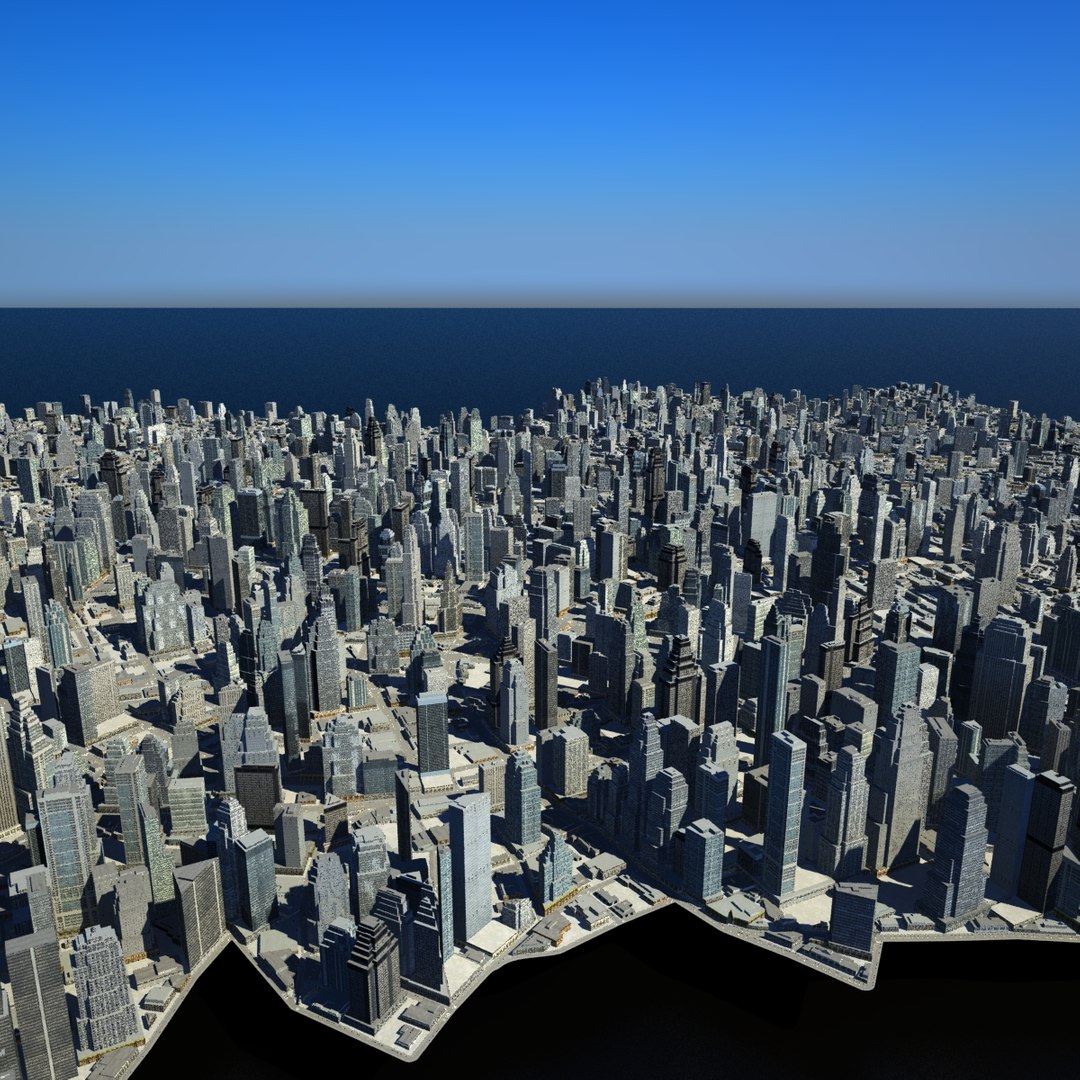 3d Cityscape Scene Highrise Model