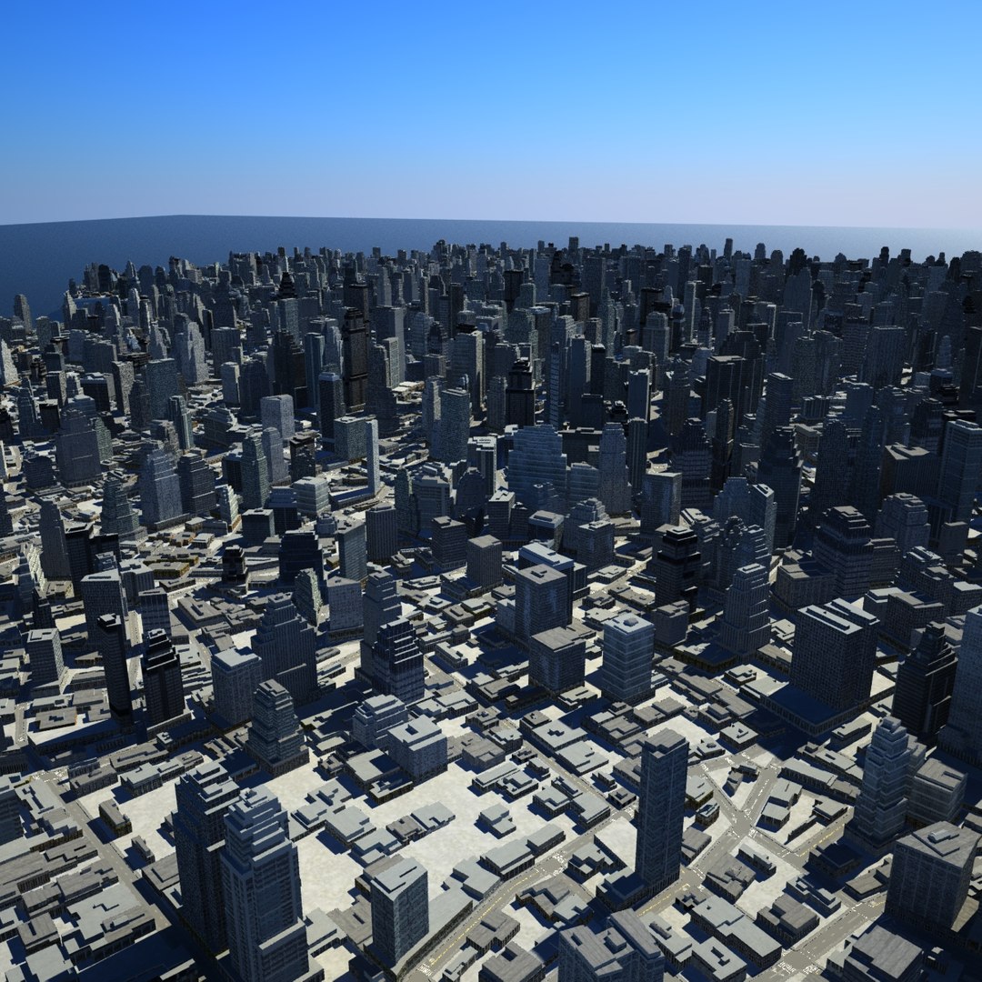 3d Cityscape Scene Highrise Model