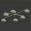 Ceiling Lamp by Angelo Lelli Style 6 Opalines