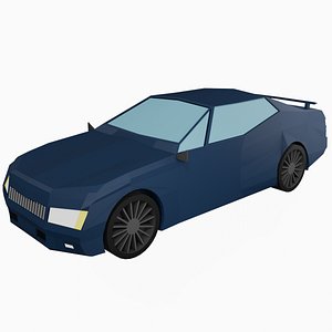 Sportive Low Poly Car model