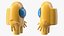 Among Us Yellow Character Rigged for Cinema 4D