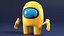 Among Us Yellow Character Rigged for Cinema 4D