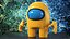 Among Us Yellow Character Rigged for Cinema 4D