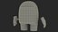 Among Us Yellow Character Rigged for Cinema 4D