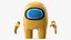 Among Us Yellow Character Rigged for Cinema 4D