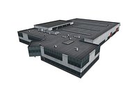 European Logistics Warehouse Complex - Industrial Distribution Center - Low Poly