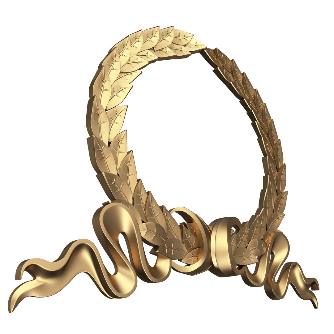 3D Gold Laurel Wreath 03 - TurboSquid 1936758