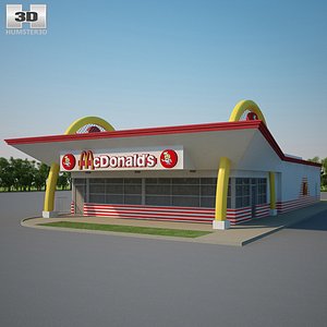 3D model mcdonald restaurant