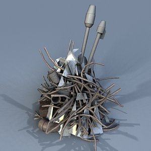 pile metalic scrap 3d model