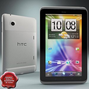 htc flyer tablet 3d model