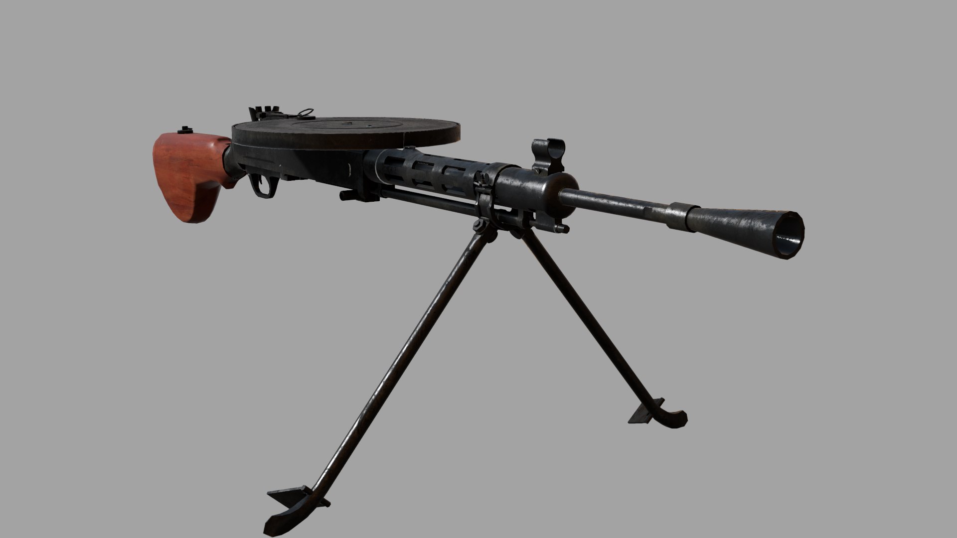 3d Model Dp-28 Machine Gun