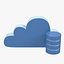 3D cloud storage icon model