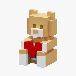 Voxel Bear Love model