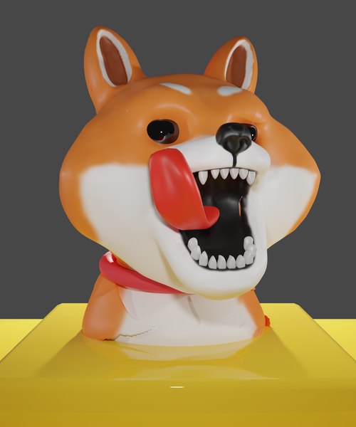 3D Half-body Shiba Inu Model