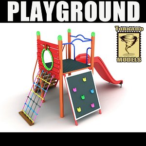 3d playground ground model