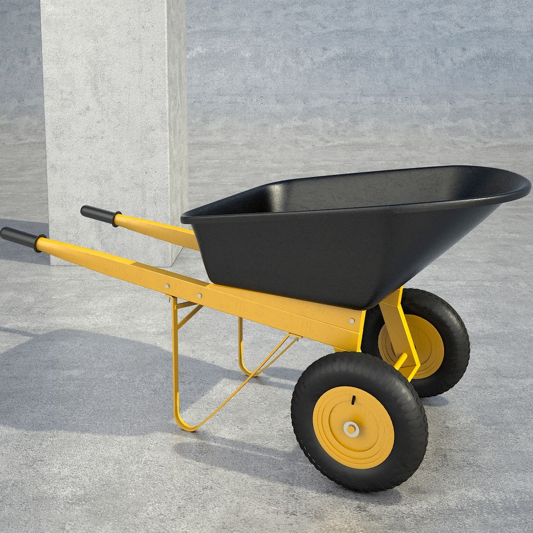 Builders Wheelbarrow 3d Model