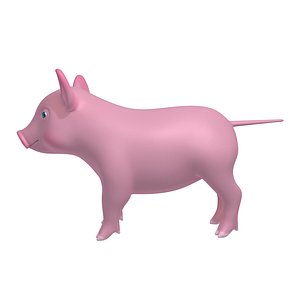 pig cartoon 3D model