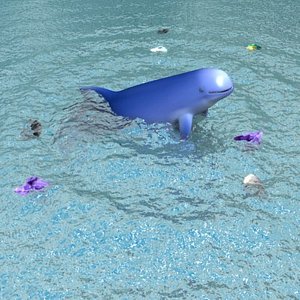 irrawaddy dolphin 3d model
