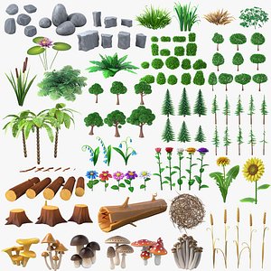 Cartoon Foliage Collection