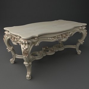 baroque table 3d model